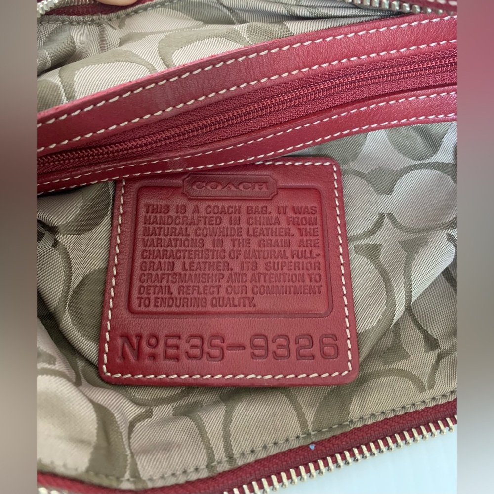 Coach Vintage Legacy Slim Duffle Shoulder Bag- ‘03 - Red #9326 - Picture 10 of 11